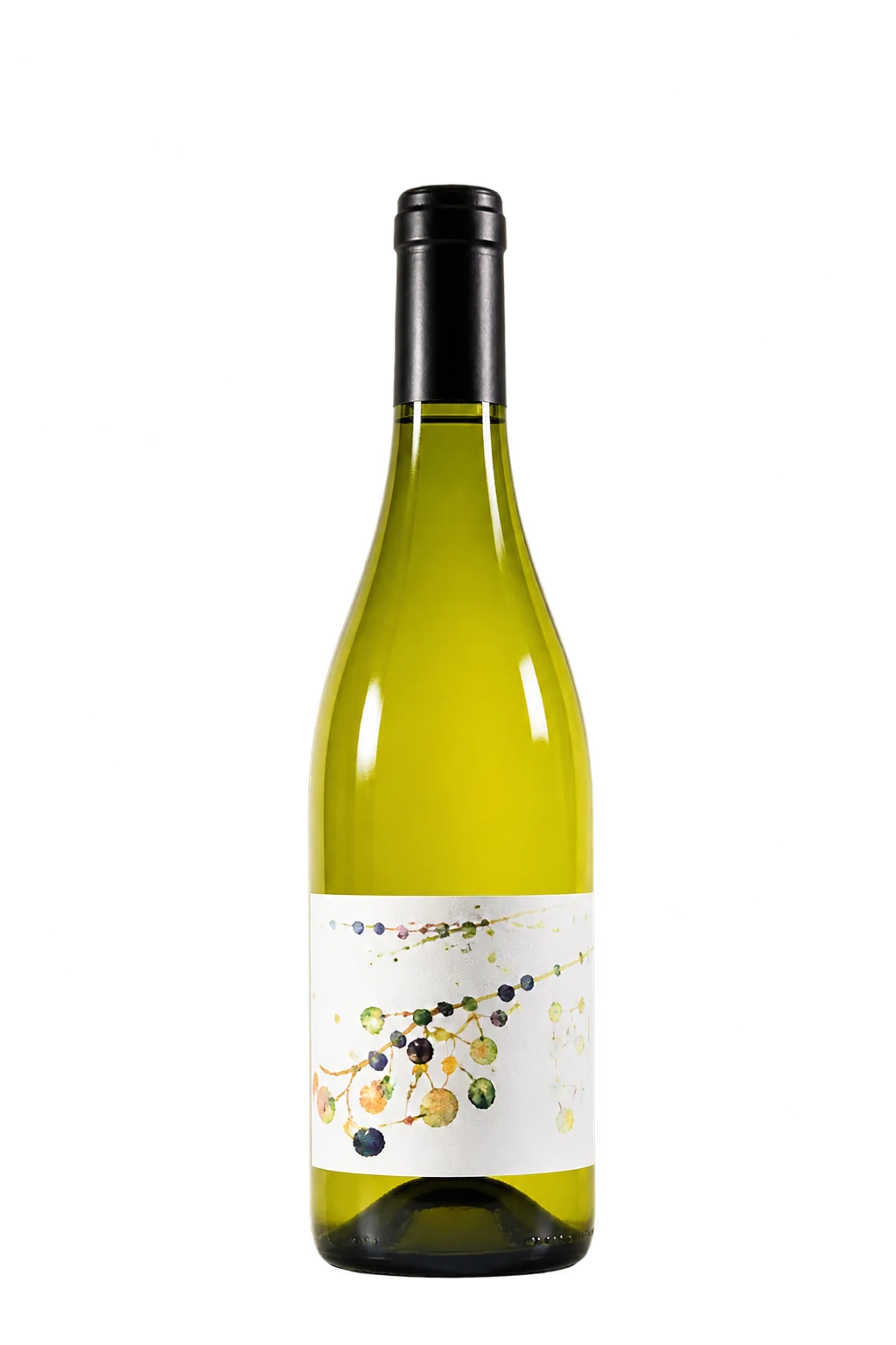 Bottle of Tramontane Viognier white wine, light label.