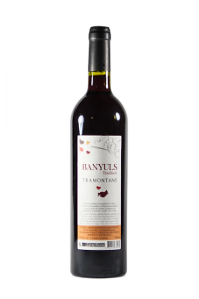 Bottle of Tramontane Banyuls Tradition, light label.